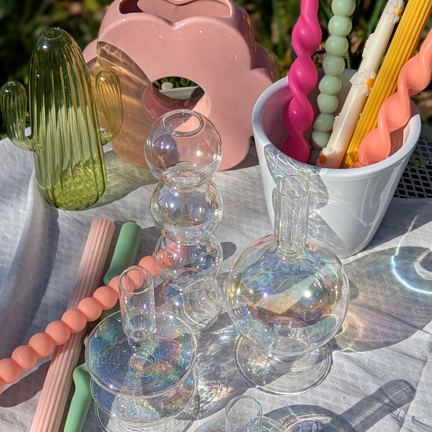Porte chandelle « Bubble » - Compatible avec toutes les chandelles (hors Asperges) - Les lumières d'Ali